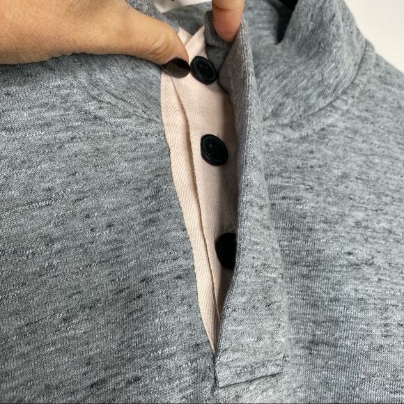 SKECHERS Mens Sweatshirt Henley Pullover Mock Neck Sweater Top Blue Size XL - Picture 3 of 6